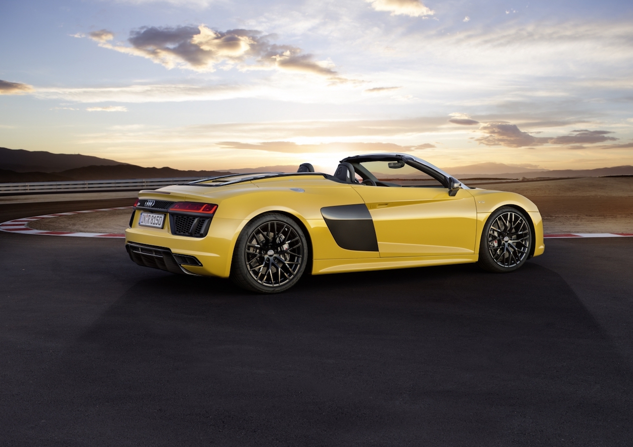 Audi R8 Spyder V10 Plus 4K Side View 2017 Wallpapers