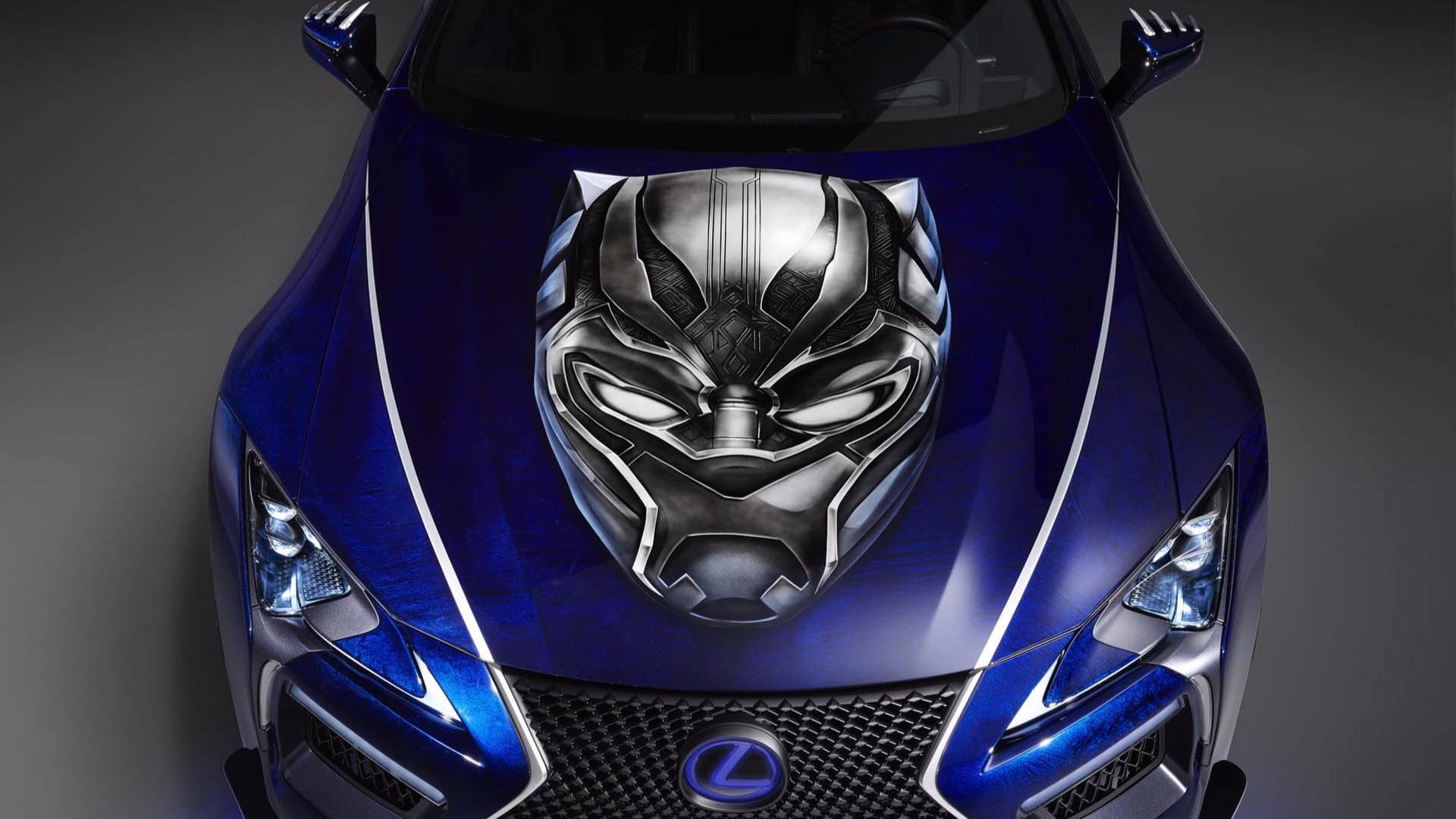 Black Panther Lexus Lc 500 2018 Wallpapers