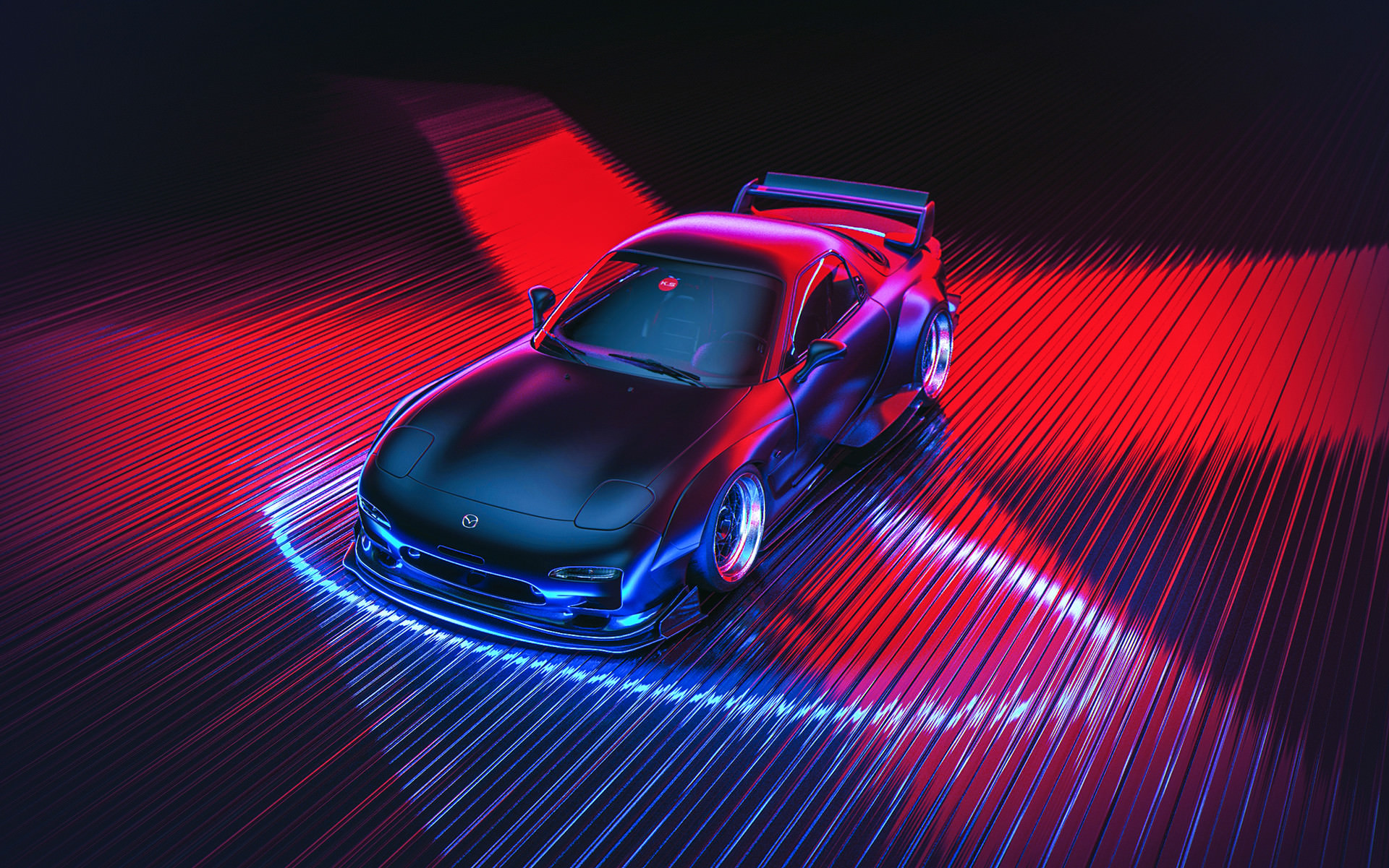 Mazda Rx-7 Digital Art Wallpapers