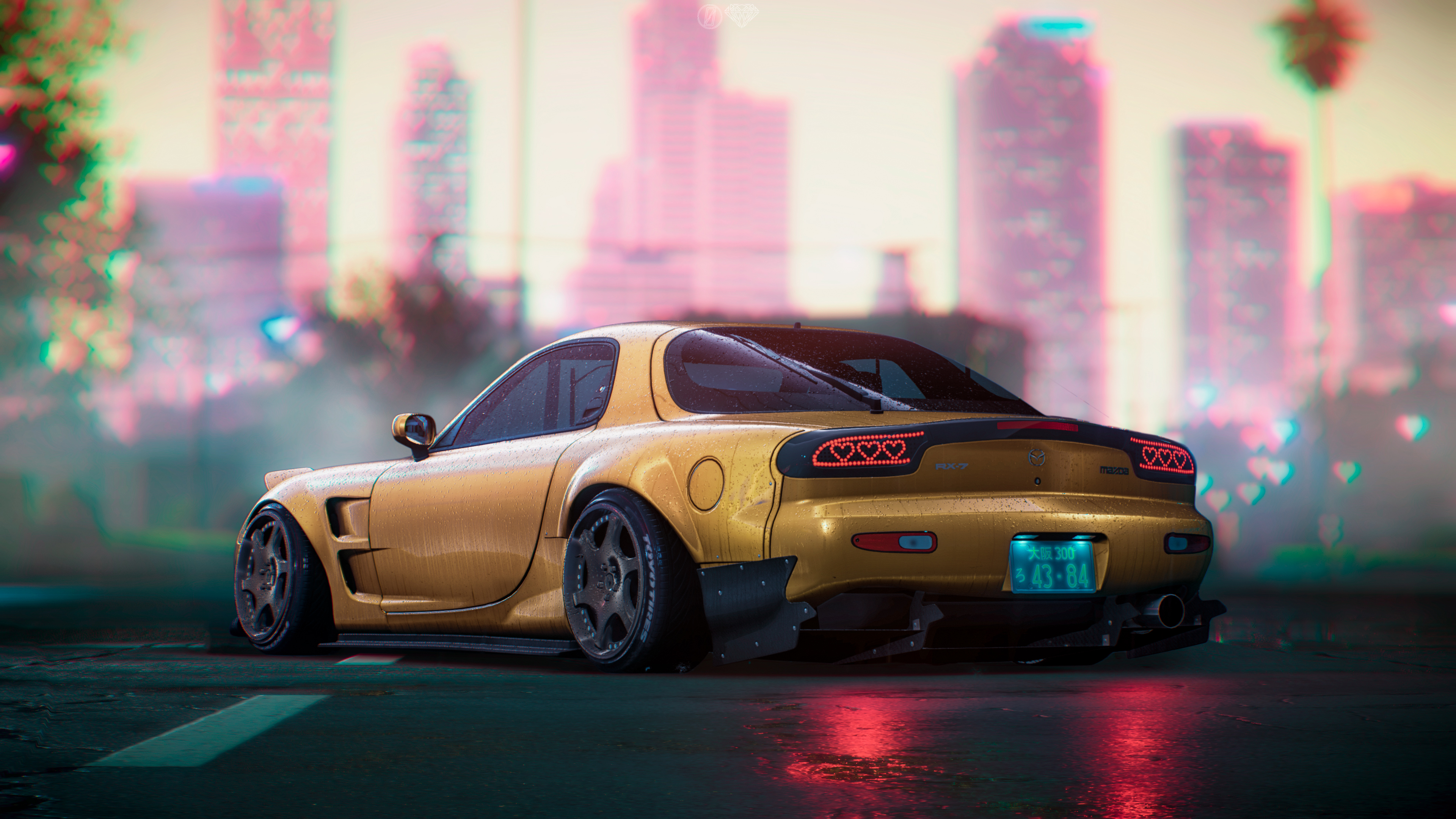 Mazda Rx-7 Digital Art Wallpapers