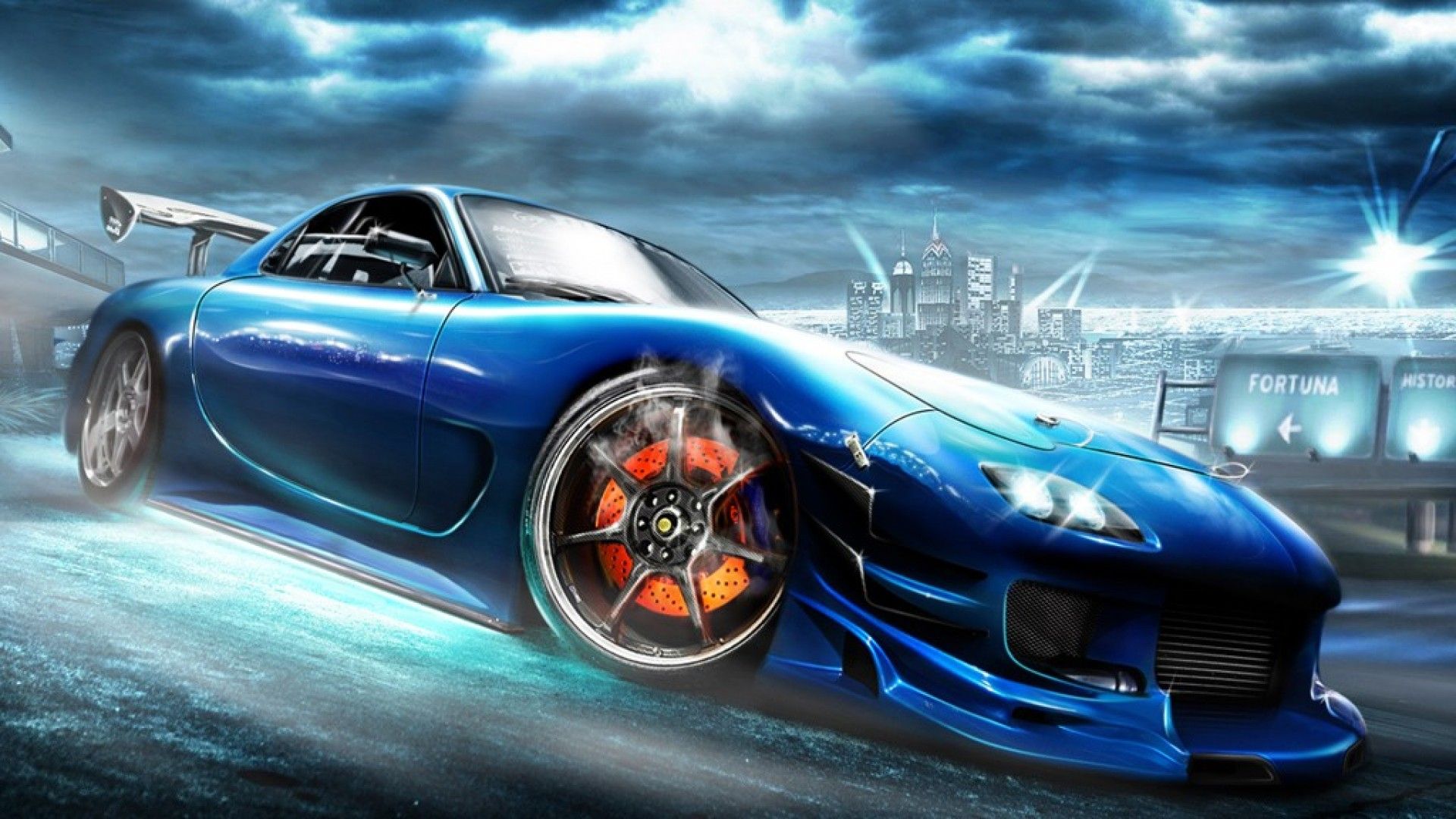 Mazda Rx-7 Digital Art Wallpapers