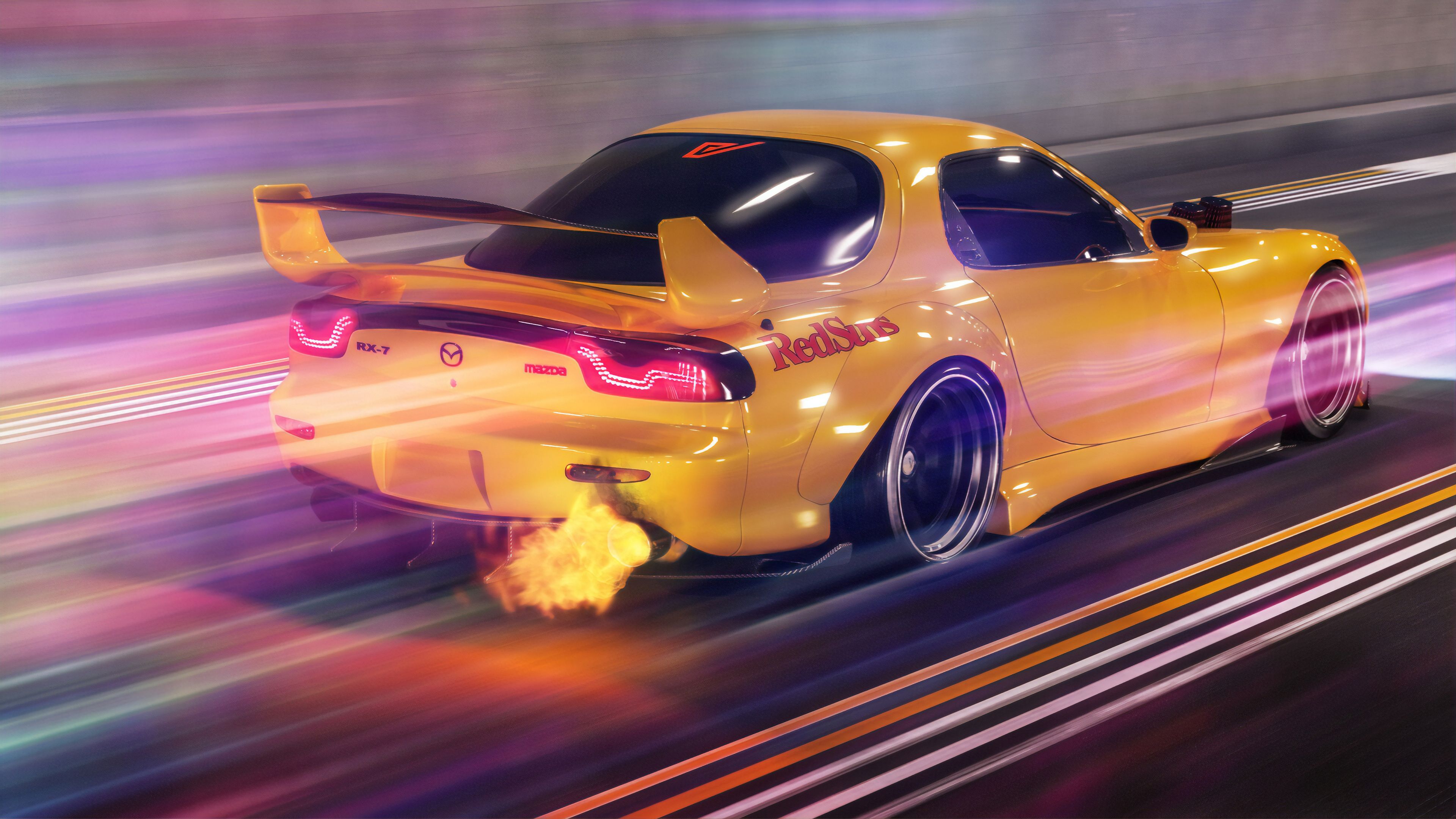 Mazda Rx-7 Digital Art Wallpapers