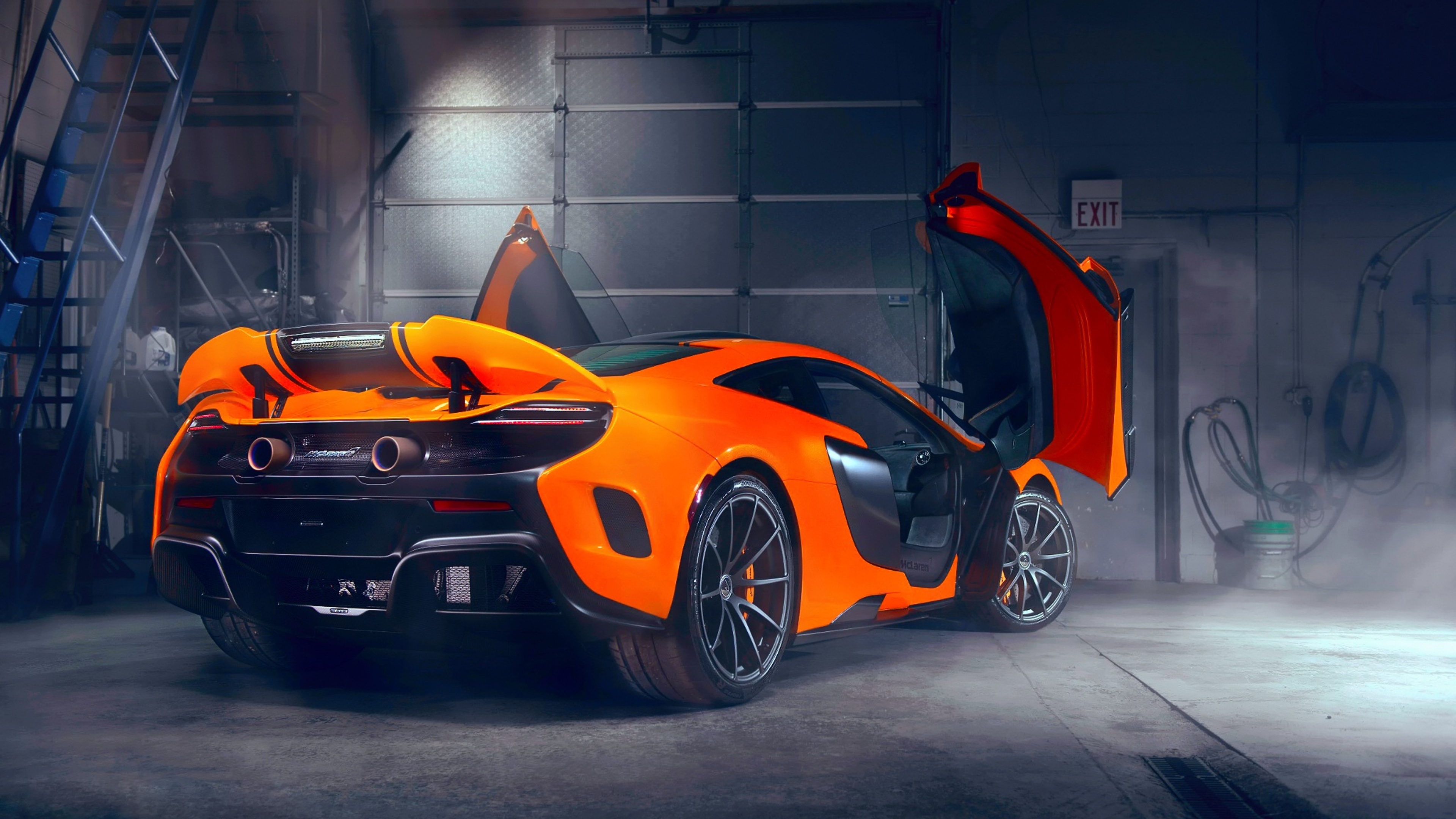 Mclaren Doors Up Modified Exhausts Wallpapers