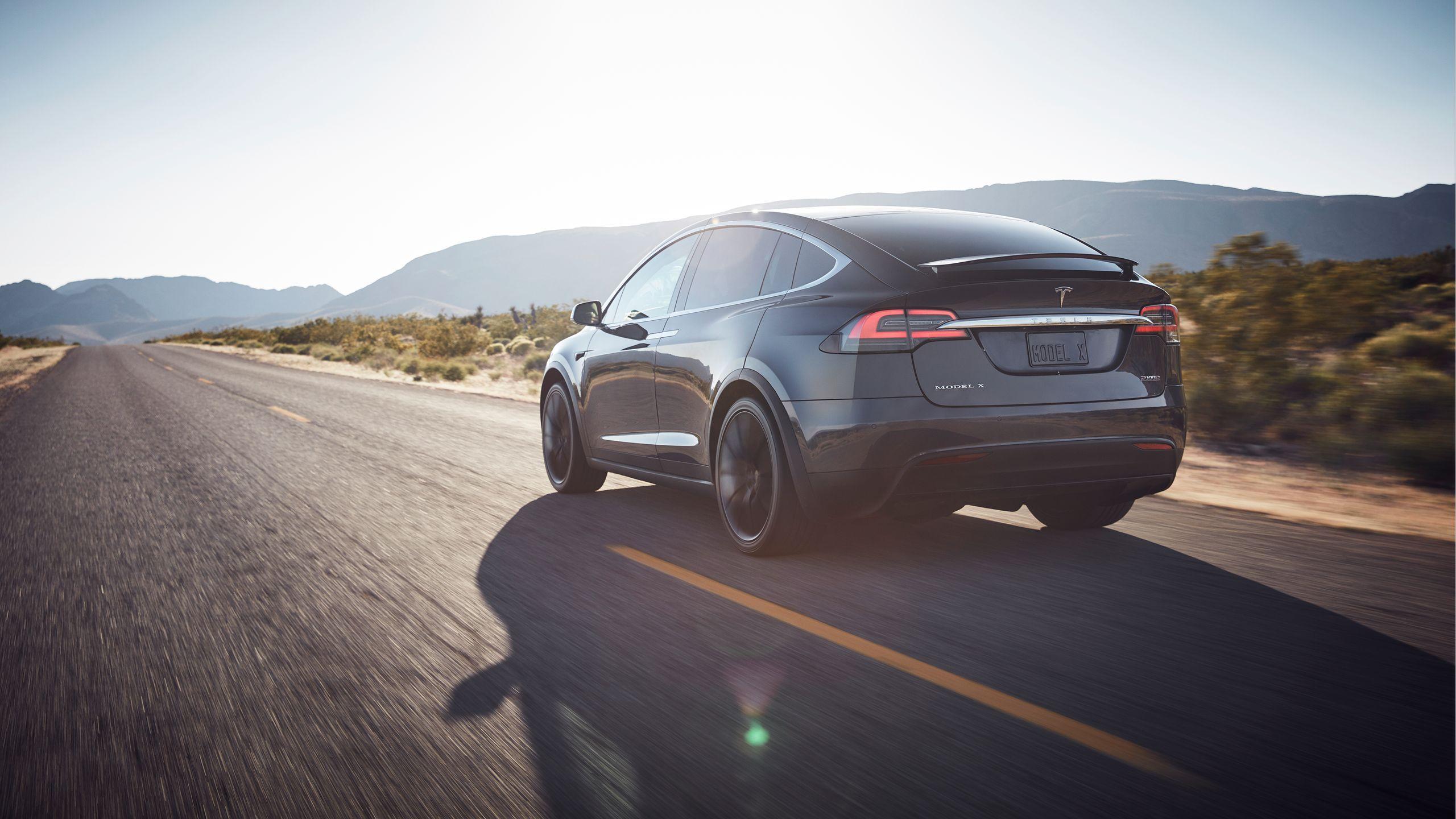 Tesla Model X In Mountains Wallpapers