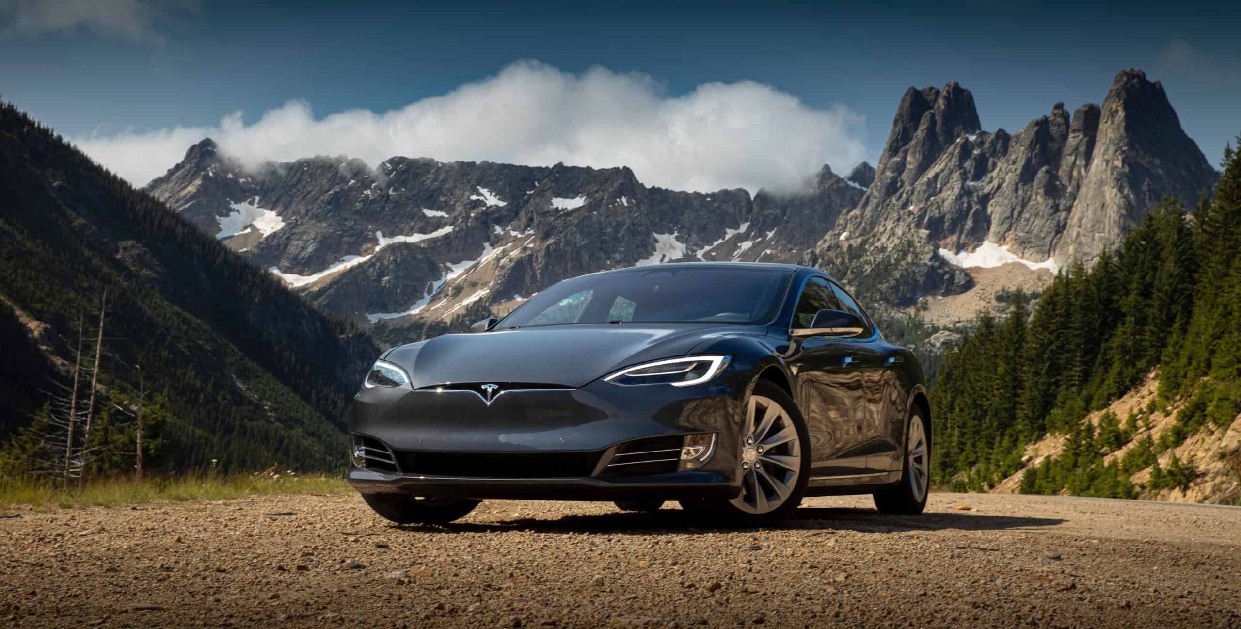 Tesla Model X In Mountains Wallpapers