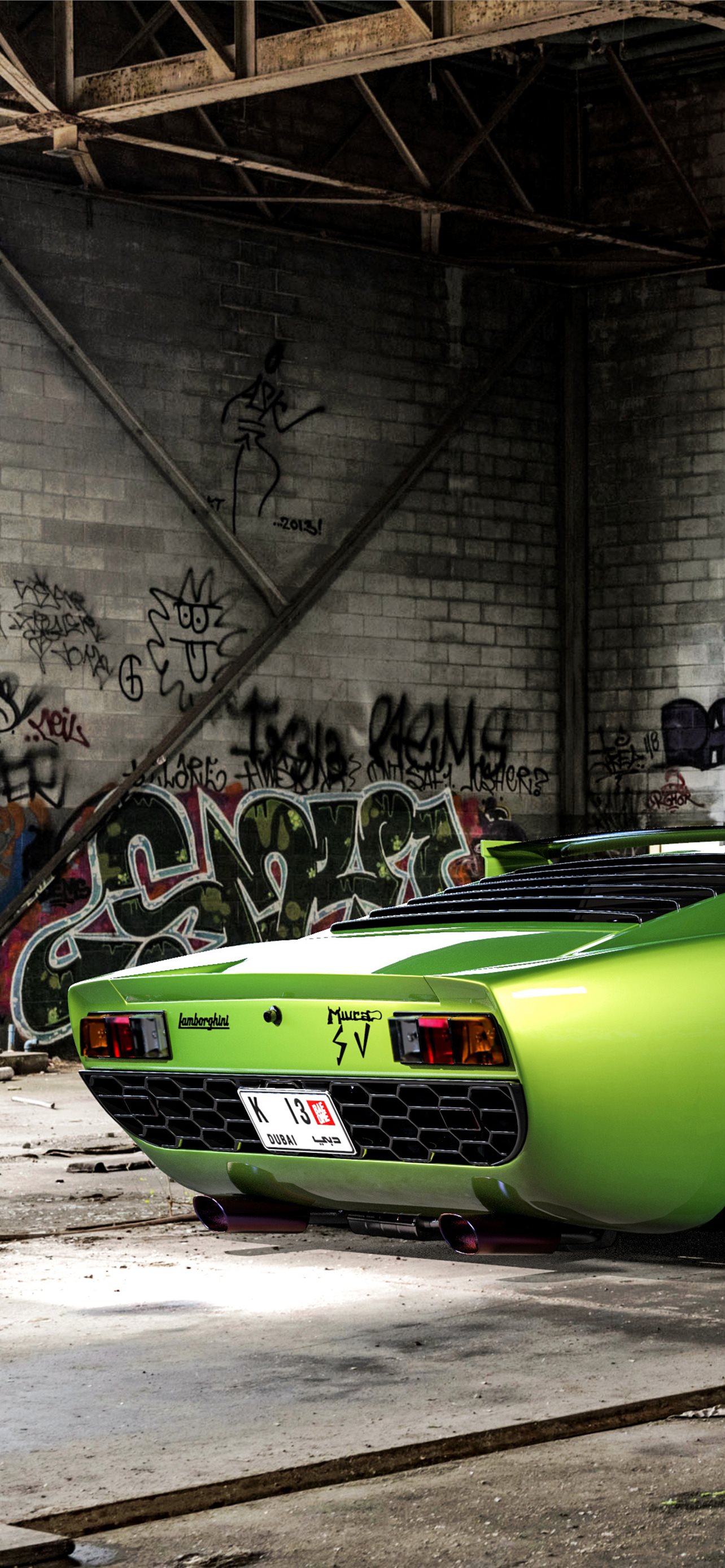 Vectorized Lamborghini Miura Wallpapers